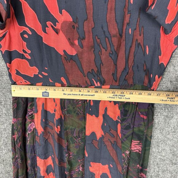 Soft Surroundings Dress Women 8 Red Black Velvet Panel BoHo Maxi Epiphany - Picture 13 of 16